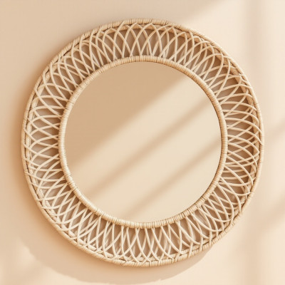 Rattan Duvar Aynası